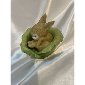 Franklin Mint Woodland Surprise 3" Rabbit  Figurine Jacquline Smith  2 Pc 1984